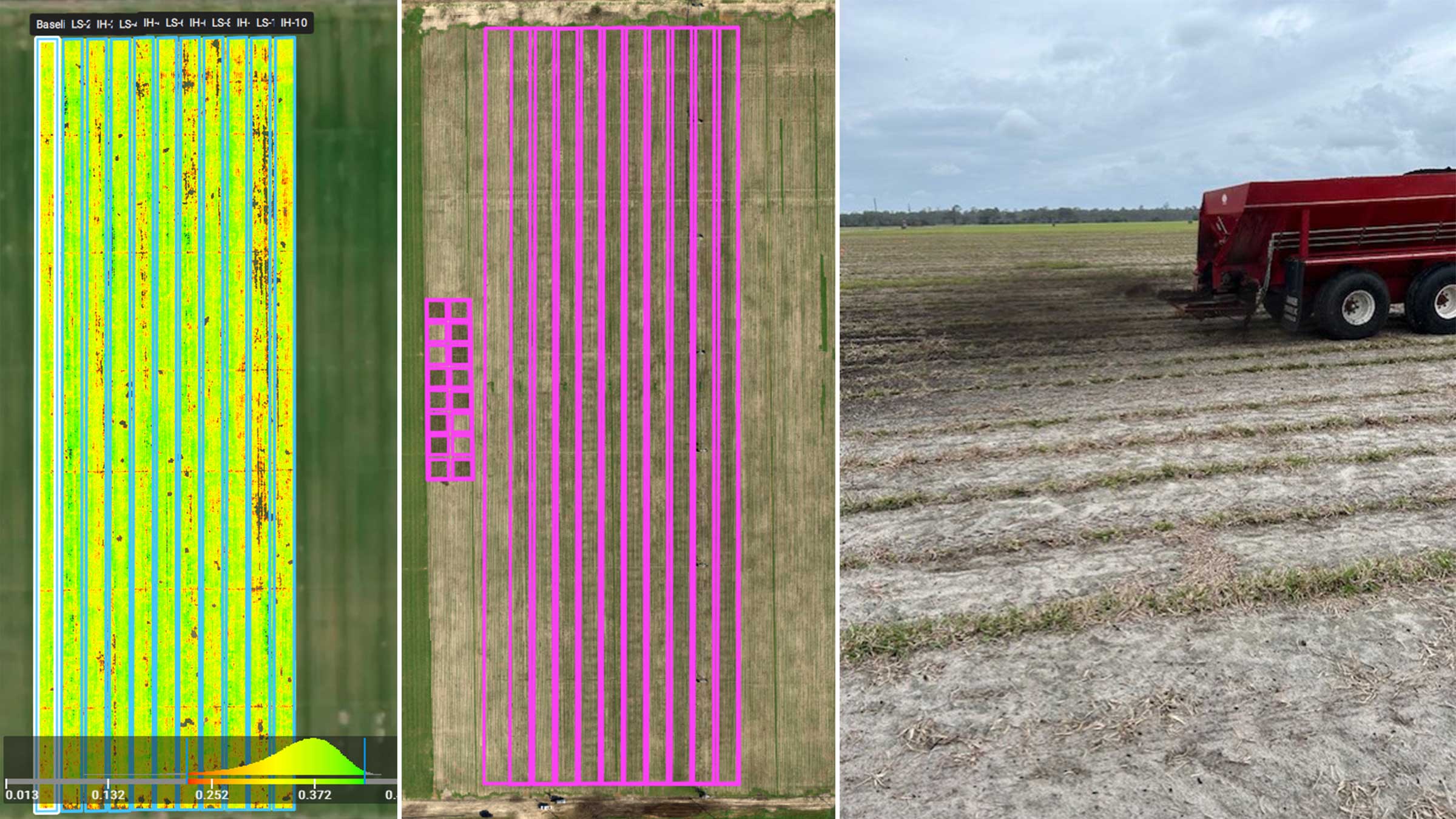 drone flying over an agriculture field