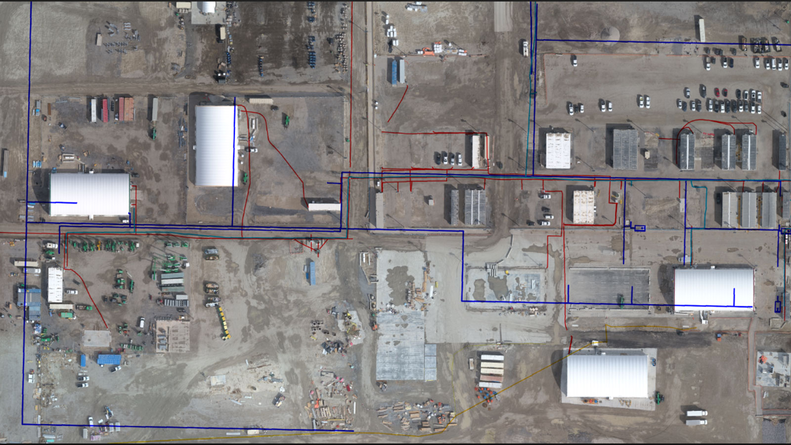 Overlaying utilities maps in Pix4Dcloud Advanced